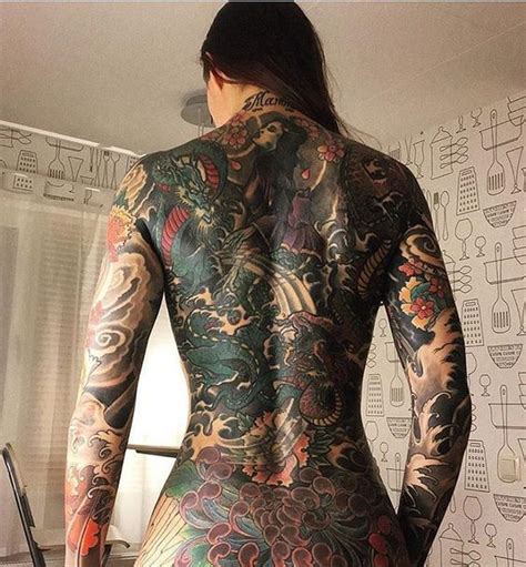 full body yakuza tattoo|yakuza tattoos female.